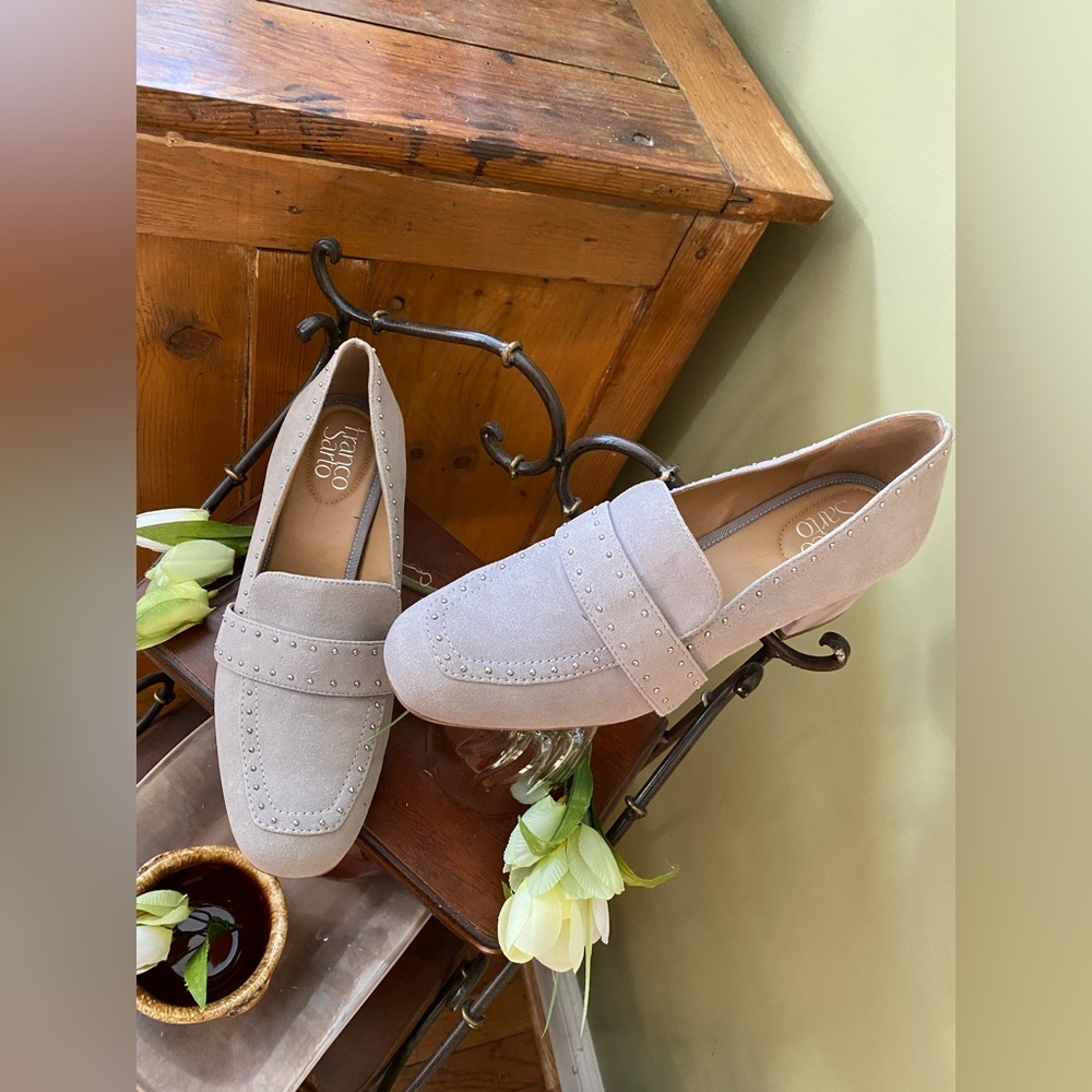 Franco Sarto silver embellished grey suede leather multi-purpose shoes